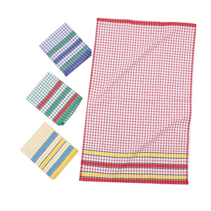 Essuie-tout à motif à carreaux 42x68 cm en polyester et coton, tissé, épaissi, absorbant, pour la cuisine et la table - Product Image 4