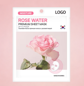 Masque en tissu hydratant et apaisant à l'eau de rose et à l'acide hyaluronique, végétalien, sans cruauté, pour un teint éclatant - Product Image 3