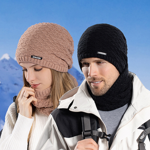 Gorro <span class=keywords><strong>de</strong></span> <span class=keywords><strong>Lana</strong></span> <span class=keywords><strong>con</strong></span> <span class=keywords><strong>Orejeras</strong></span> para Protección Contra el Frío en Invierno para Hombres y Mujeres, Conjunto <span class=keywords><strong>de</strong></span> Dos Piezas <span class=keywords><strong>de</strong></span> Gorro y Bufanda Tejidos <span class=keywords><strong>con</strong></span> Forro Polar - Product Image 1