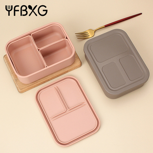 Sản phẩm hot Silicone Bento Hộp Ăn Trưa hình chữ nhật <span class=keywords><strong>container</strong></span> với có thể tháo rời ngăn cho trẻ em người lớn BPA free - Product Image 6
