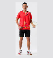 Jersey Bulu Tangkis Custom Geometric Dash Print Ringan, Bernapas, Nyaman, Cocok untuk Seragam Tim, Mendukung Pemesanan Grosir