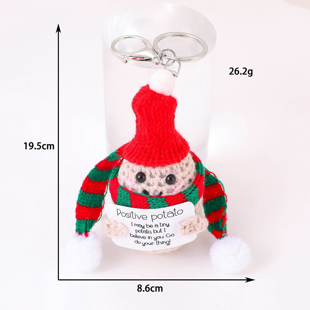 Porte-clés pomme de terre chapeau de Noël