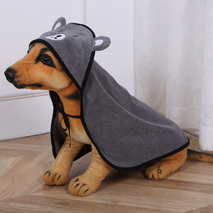 Chien mignon Séchage Manteau Robe <span class=keywords><strong>Serviette</strong></span> Absorption Chien Microfibre Peignoir Séchage Rapide Serviettes Pour Animaux - Product Image 1