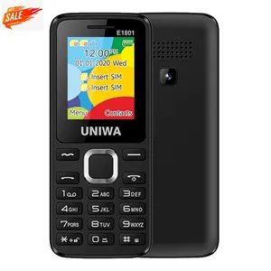 Elder Phone UNIWA E1801 Mini Mobile Phone 1.77 inch Dual SIM 21 Keys Pocket Phone with Flashlight for Parents Gifts