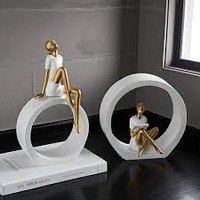 Figurines en résine modernes et simples, décorations douces pour la maison, le salon, le cabinet à vin, Noël, Thanksgiving, remise de diplôme