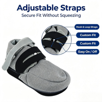 Chaussure respirante de décompression de l'avant-pied avec protection d'orteil amovible, maille 3D aérée, Velcro, cale en TPR, pour la récupération des hallux valgus et des douleurs plantaires