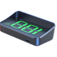 Affichage HUD de voiture vert 10Hz GPS Beidou double mode, grand écran 2,3 cm, capteur de lumière automatique, compteur de vitesse Type-C pour tous les véhicules