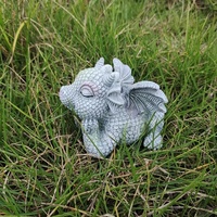 Nouveau produit mignon résine Dragon jardin décoration DRD21 créatif résine ornements adaptés à la décoration des prairies