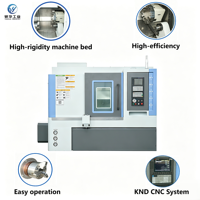 Tour CNC à banc incliné YH5245 avec tourelle servo intégrée, barre max. 52 mm, GSK pour l'usinage de tiges et disques de taille moyenne à grande