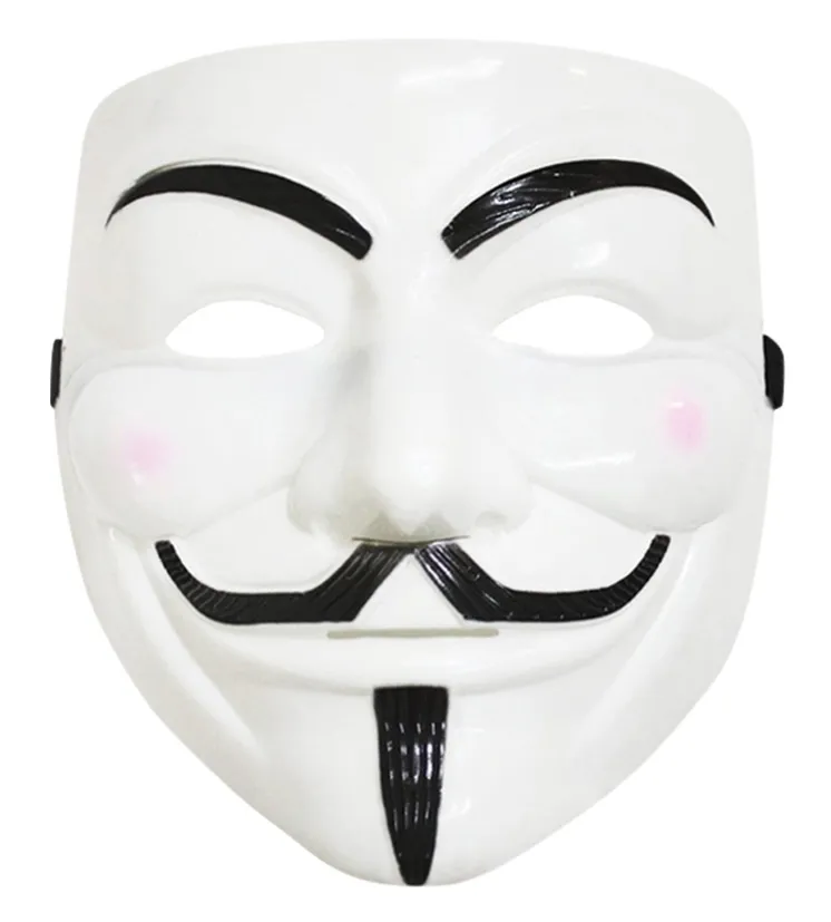 Wholesale Party Plastic Cosplay Glossy Mask Halloween V vendetta mask horror mask photo props Party Supplies
