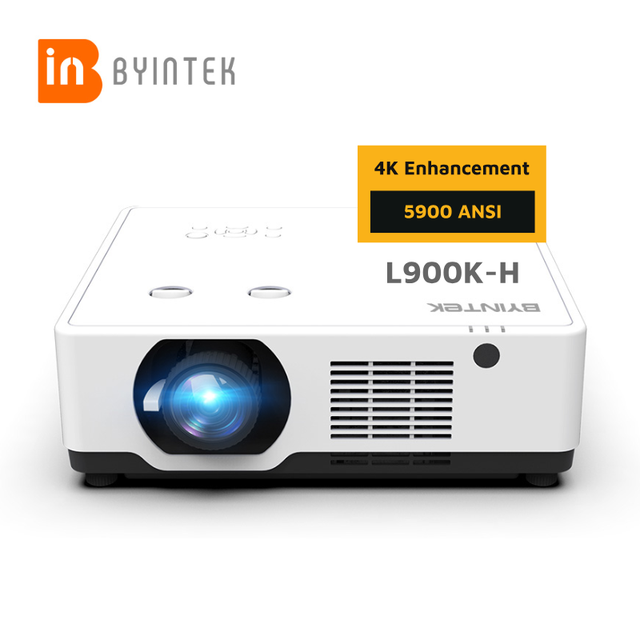 BYINTEK 3LCD Native 4K Laser Projector L900K-H Long Range Projector Business Mall Market Use HD Long Distance Projector