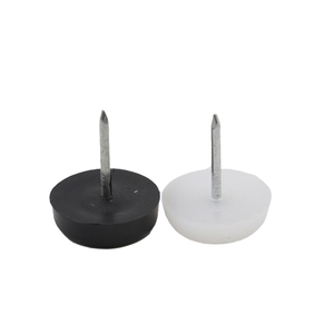 BP7950 High Quality White Plastic Nylon Glides 12mm Small Nail Chair Feet for Home Office Modern Design Furniture <b>Accessories</b> - Product Image 2