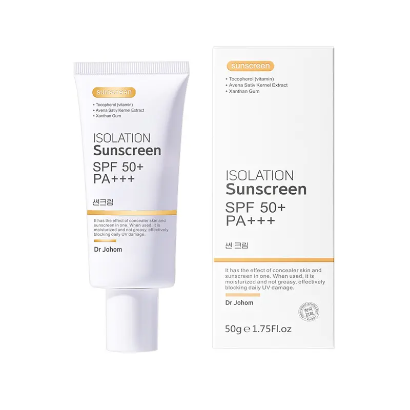 OEM/ODM Eigenmarke SPF 50 feuchtigkeitsspendende Sonnenschutzcreme bester Gesichts-Sonnencreme für Anti-Aging-Haut