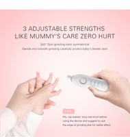 Coupe-ongles électrique portable pour bébés et enfants, ciseaux de soin des ongles sûrs à 3 vitesses avec chargeur à induction