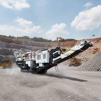 Concasseur à mâchoires mobile sur chenilles pour béton, 350-750 T/H, prix usine pour l'exploitation minière