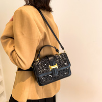Sacs à Main de Créateur à Sequins Luxe pour Femmes Souple Décontracté Fourre-tout Imprimé Décoration Anses Épaule Bling Paillettes un Épaule