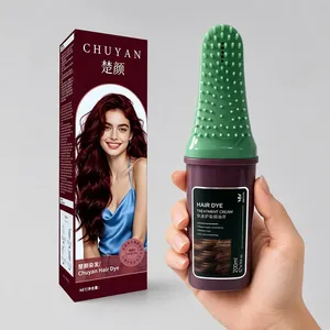 Tinte para el Cabello a Base de Plantas Color Borgoña, Directo de Fábrica, OEM, Marca Privada, Logotipo Personalizado - Product Image 1