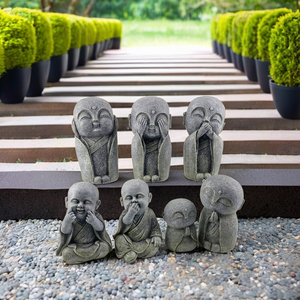 Tượng Sư Thiếu Lâm Màu Đá Lớn Trang Trí Sân Vườn - Product Image 2