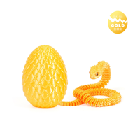 Serpent imprimé en 3D, serpentine articulée et flexible, jouet anti-stress amusant, en plastique imprimé de haute qualité
