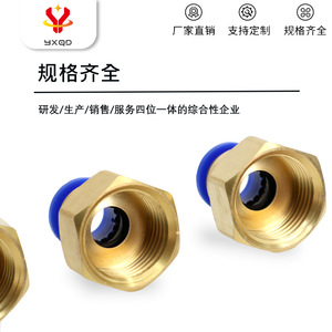 ข้อต่อลมแบบตรง ยี่ห้อ Yixing รุ่น Brass Quick Coupler ฝาสีน้ำเงิน เกลียวใน ขนาด 1/2 นิ้ว - Product Image 4
