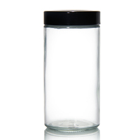 Bocaux en verre transparents de 750 ml et 1 L pour le stockage alimentaire, avec couvercle à vis, pour le beurre de cacahuète