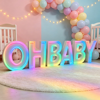 Lettres LED Géantes Lumineuses « Love Marry Me Oh Baby » 0-9 de 1,2 m et 0,9 m – Enseigne Électronique LED Personnalisée pour Mariage et Fêtes