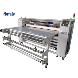 Heat Transfer Printing Machine Roll Heat Press With Three Feed Rollers And Take Up Rollers Tissue Protect Paper