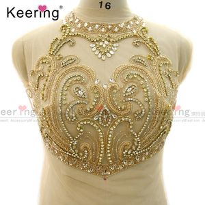 <span class=keywords><strong>Collar</strong></span> con apliques de cristal con cuentas populares en el vestido de novia para coser - Product Image 1