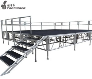 Scène en aluminium de couleur noir/rouge pour spectacle Toit d'éclairage extérieur en aluminium certifié TUV de 290mm pour treillis de scène - Product Image 4