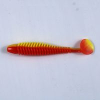 Leurre souple Bellance pour poissons d'eau salée, queue en T, imprimé, 85mm 5g, PVC, pour la pêche en mer, en bateau et en ruisseau