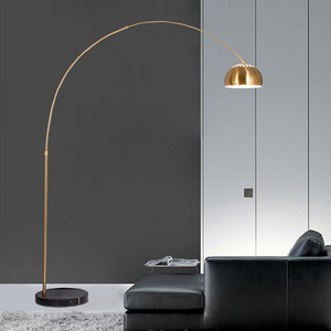 Lampu Berdiri Sudut LED Nordic Modern Memancing Ruang Tamu Desain Marmer Arc Lampu Lantai - Product Image 4