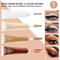 Base d'apprêt d'ombre à paupières blanc mat de couleur unique pour les tons de peau clairs ou foncés