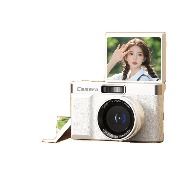 Digital Camera FHD 1080P CCD Camera 180 Degree Flip Autofocus Selfie Front Rear Photos Videos Vlogging Dual Camera