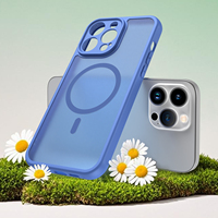 Coque de protection arrière pour iPhone 17 16 15 Pro Max, toucher mat soyeux, magnétique, étui de téléphone Fundas Carcasa