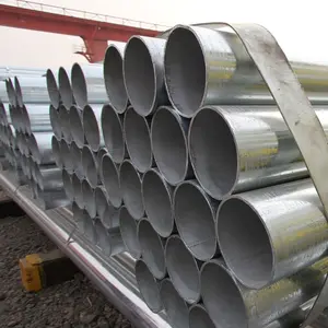 Hot Dip Galvanized Round Steel Pipe ERW Technology For Building SATM Round Steel Pipes