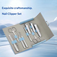 Longhui Nouveau Kit Complet de Manucure en Acier Inoxydable 10-en-1 – Grandes Coupe-Ongles et Ciseaux à Ongles – Vente en Gros – Ensemble Portable pour la Maison