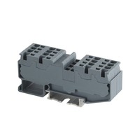 JUT14-4/2-2 4mm² 2-in-2-Out PA66 V0 Flammhemmende Erdungsdraht-Steckklemmen für elektrische Stromverteilung auf DIN-Schiene