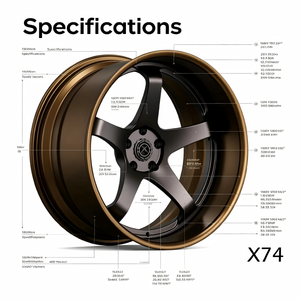 X74 Cerchi e Ruote in Lega di Alluminio Forgiato Personalizzati da 18 a 24 Pollici, 2 Pezzi, per Auto di Lusso, Adatti ai Modelli dal 19 al <span class=keywords><strong>23</strong></span> - Product Image 3
