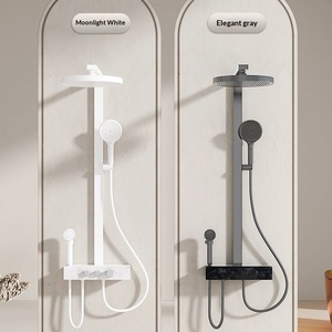Plataforma de Ducha para Niños R&T S40 con Barra Deslizante, Montaje en Pared, Salida de Cobre de Cuatro Vías - Product Image 2