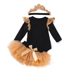 2022 El mejor regalo de bautismo Infant Toddler Baby Girls First Year Birthday Outfit DGHB-039