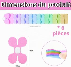 พวงดอกไม้กระดาษแขวน 3 มิติ รูปใบโคลเวอร์สี่แฉก สำหรับตกแต่งงานปาร์ตี้ - Product Image 3