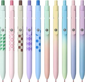 Stylos à encre Gel à séchage rapide, 5 pièces, pointe fine, rétractables, encre noire, stylos à écriture lisse, papeterie fournitures scolaires - Product Image 1