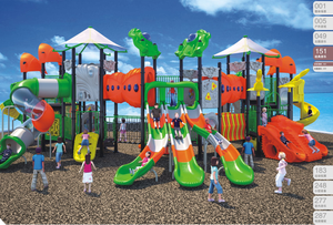 Kaiqi alta calidad gran tamaño al aire libre parque comercial productos de seguridad en el parque escolar para niños con tobogán y <span class=keywords><strong>Climer</strong></span> - Product Image 4