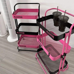 Nouveauté : Organiseur de rangement en métal moderne à 3 niveaux, chariot multifonctionnel pour salon de beauté avec roulettes - Product Image 2