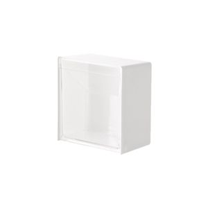 FaSoLa Home Wall Mounted Storage <b>Box</b> 4 In 1 White No Drill Flip Top For Cotton Swabs <b>Makeup</b> Organizers - Product Image 5