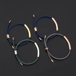 Bracciale in Corda Fatto a Mano Dell'Amicizia Personalizzato con Gioielli Ispirazione All'Ingrosso, Braccialetti per Coppie con Incisione Personalizzata - Product Image 6