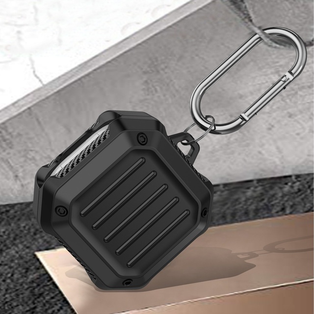 Armor Earphone Cover Luggage Design case for samsung Galaxy buds2/live/pro/2pro/FE Creative Protective Case with Carabiner Clip