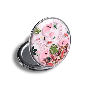 Cartoon <b>Compact</b> <b>Mirror</b> Cute Lovely Makeup <b>Mirror</b> Portable Round Cosmetic Hand <b>Mirror</b> for Gift - Product Image 1