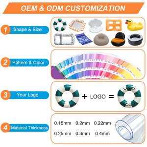 Biểu Tượng Tùy Chỉnh PVC Hồ Bơi Phao Bơi Vòng Có Thể Gập Lại Tùy Chỉnh Bơi Vòng Tròn Cho Trẻ Em Và Người Lớn - Product Image 4