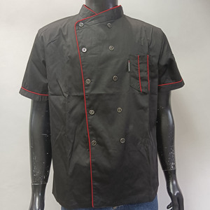 Chaqueta de Chef Negra, Uniforme de Chef para Mujer, Ropa de Cocina para Cafetería, Ropa Culinaria para Hombre, Chaqueta de Manga Corta para Restaurante, Hotel, Bar - Product Image 2